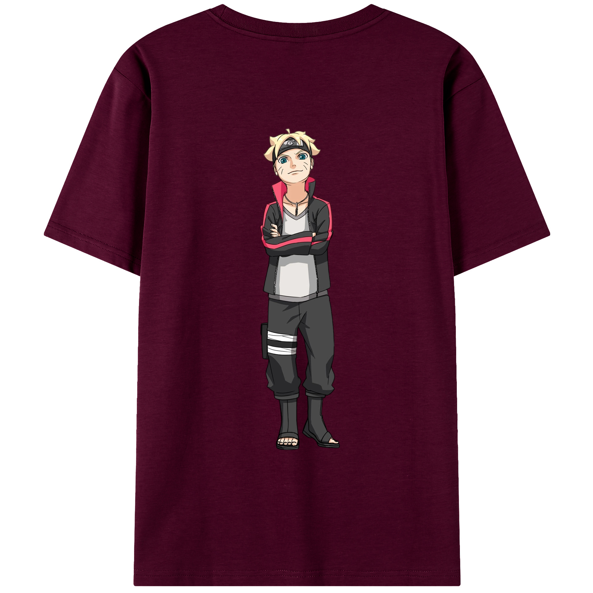 （画像用） NARUTO -ナルト- うずまき ボルト Uzumaki Boruto レディース半袖Tシャツ(バックプリント)